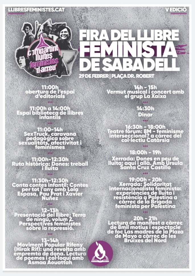FLLfeminista's tweet photo. Eiii! Que és demà! 😊😍📚✨
Us esperem a totes a la Plaça Doctor Robert, des de les 11 del matí fins a les 21h!! Un dia farcit d'activitats per grans i petits 🙌🏽

https://t.co/Ud98yBewJD https://t.co/qlj5qOqHIp