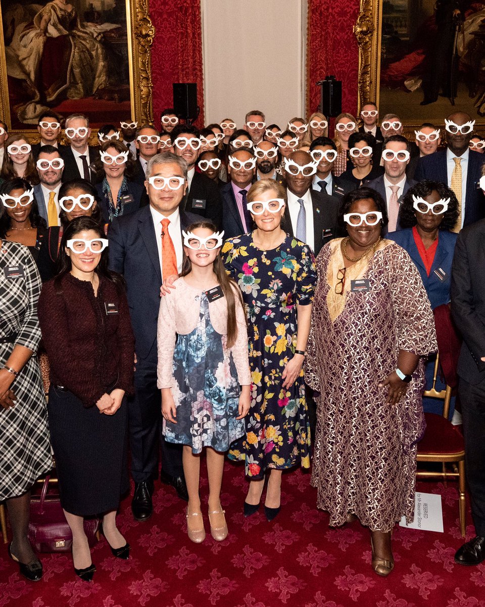 RoyalFamily's tweet image. The Countess of Wessex put her #GlassesOn at a ‘Vision for the Commonwealth’ event this week.

The coalition’s #GlassesinClasses campaign aims to get sight tests, affordable glasses and other treatments to all school children by 2030.

📍St James’s Palace