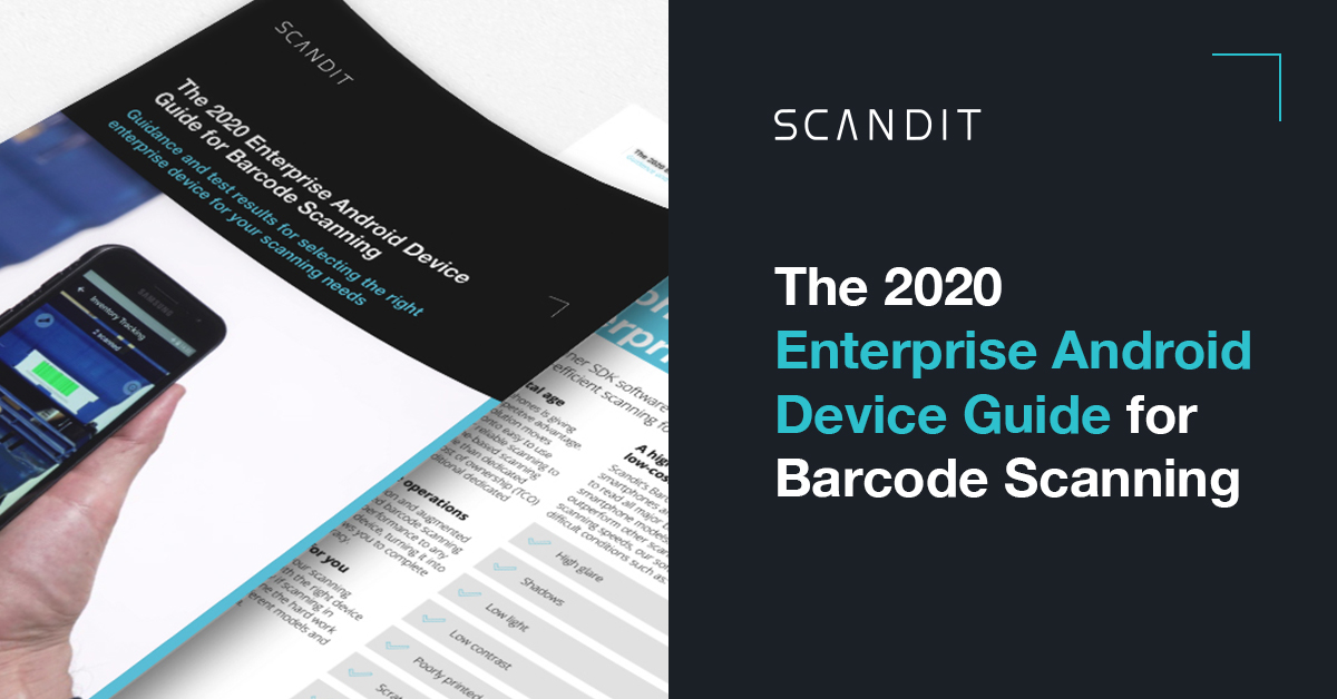 Scandit's tweet photo. Learn which enterprise smart device is best for your scanning needs in this new guide - The 2020 Enterprise Android Device Guide for Barcode Scanning. https://t.co/R2f1AE5dXB #Android https://t.co/dcRZ05bY7p