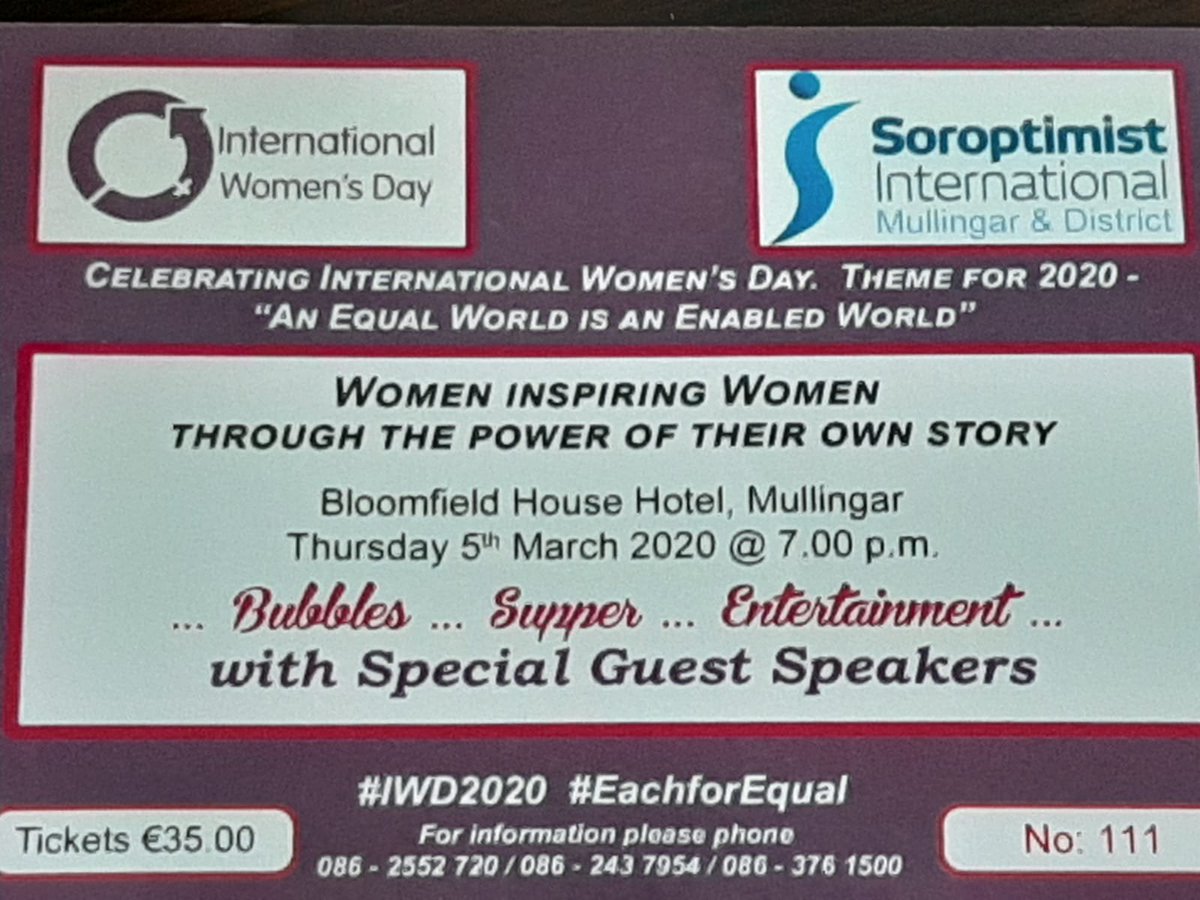 We are looking forward to our eve of #IWD2020 dinner with some inspirational speakers @SIGBI1 #EachforEqual