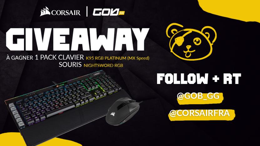 GoB_GG's tweet photo. Les bro @CORSAIRFRA qui régalent avec un giveaway pour bien terminer ce mois !

Toutes les infos ici pour participer :  https://t.co/5eMGkWRhbu https://t.co/65cVVjDiXO