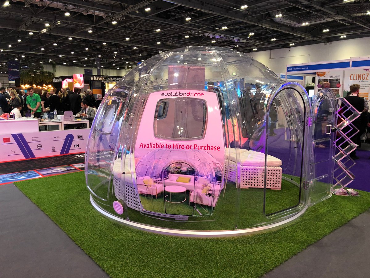 Evolutiondome's tweet photo. Another busy week for the UK office. 5 BreakOuts in @IntlConfex with our wall systems, 7 BreakOuts in the Wing at #Silverstone, our 8m Dome in @TheCelticManor and the Launch of our all NEW Clear Vue Dome #Events #EventProfs #ConferenceStructures #BreakOutRooms https://t.co/Q5MPUpPqcA