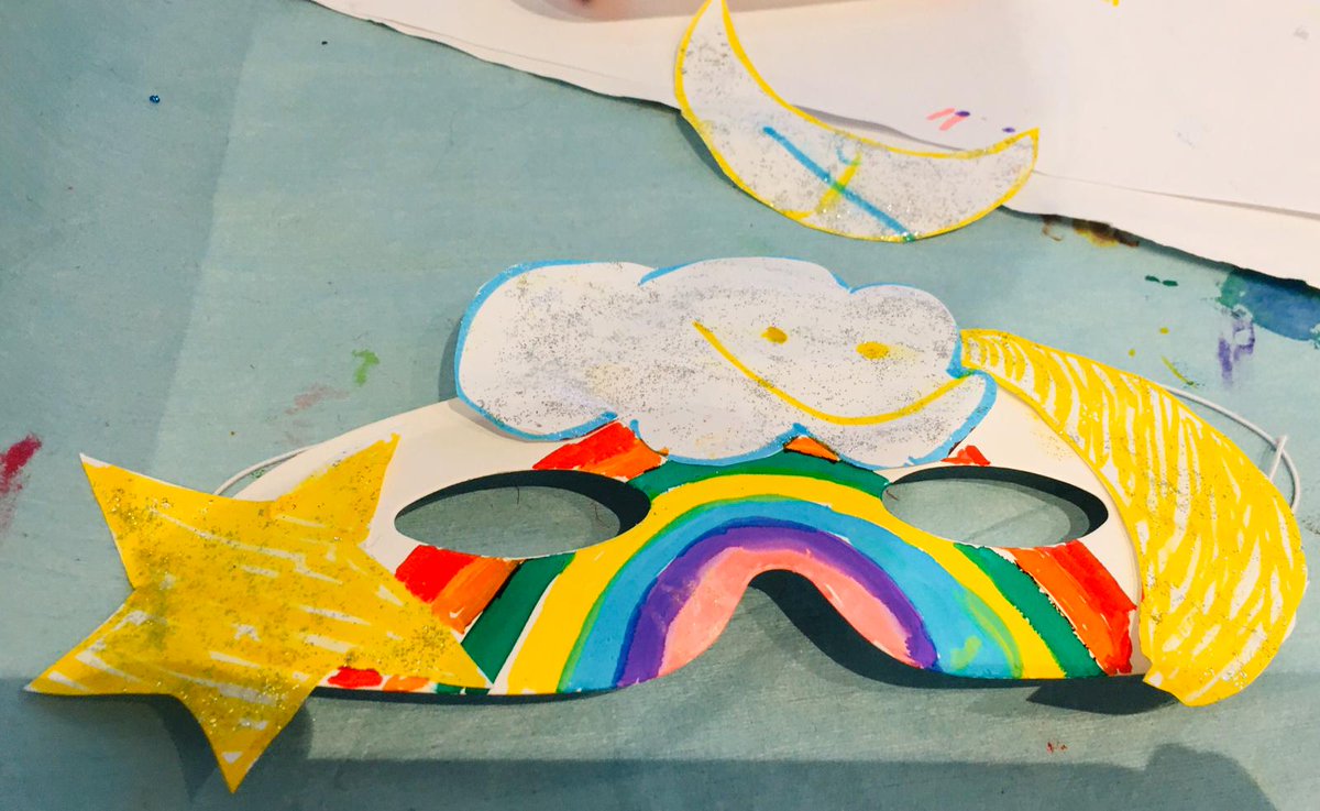 captheatres's tweet photo. Today during Wee Creatives we celebrated our differences, and made the most adorable rainbow masks 🌈🌈🌈

#PurpleFriday https://t.co/BLNq8q1nT6