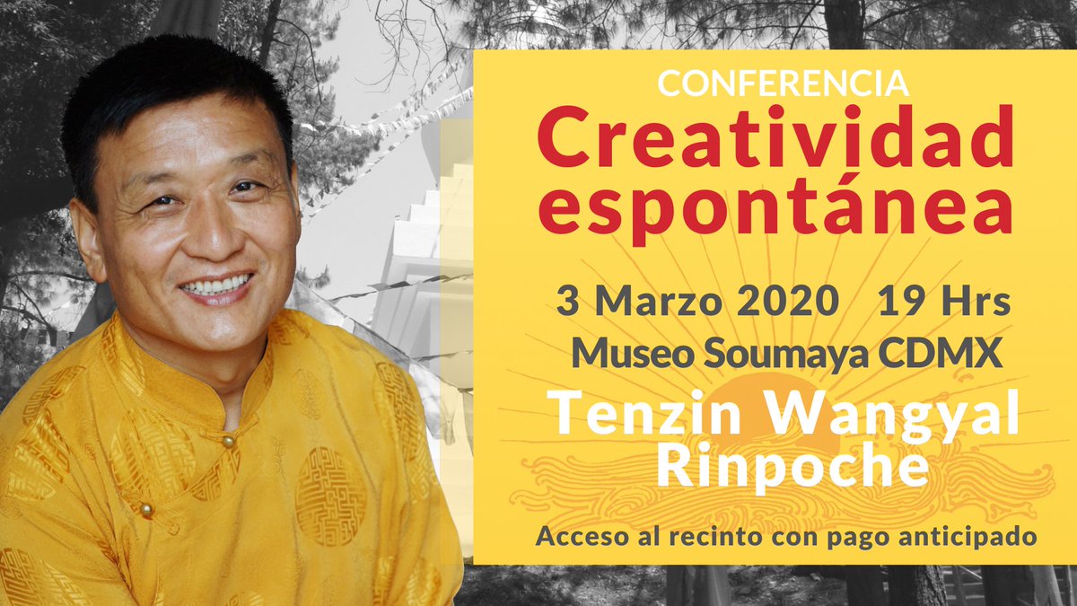 LigminchaMexico's tweet photo. Próximo martes, Conferencia "Creatividad espontánea" en CDMX con Tenzin Wangyal Rinpoche - https://t.co/y79bCUtz2N https://t.co/NLrb1Jeauf