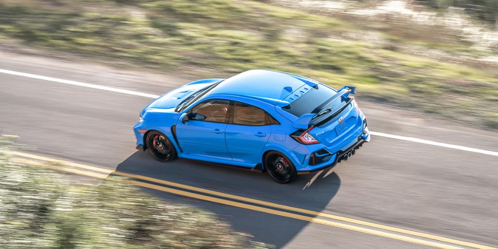 Honda's tweet photo. The redesigned and thrill-defining 2020 #CivicTypeR is available TODAY. Get behind the wheel of the most ferocious manual on the market. https://t.co/Rba4kaQ13c