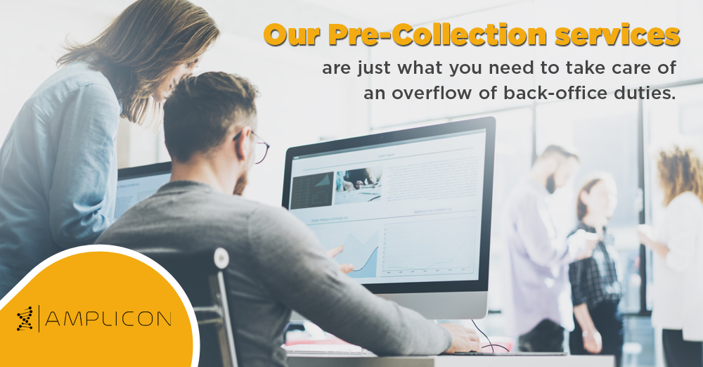 AmpliconInc's tweet photo. Our Pre-Collection services are just what you need to take care of an overflow of back-office duties. To partner with us, schedule a consultation now. https://t.co/eMryT5FmLH https://t.co/rzJbo88UXi