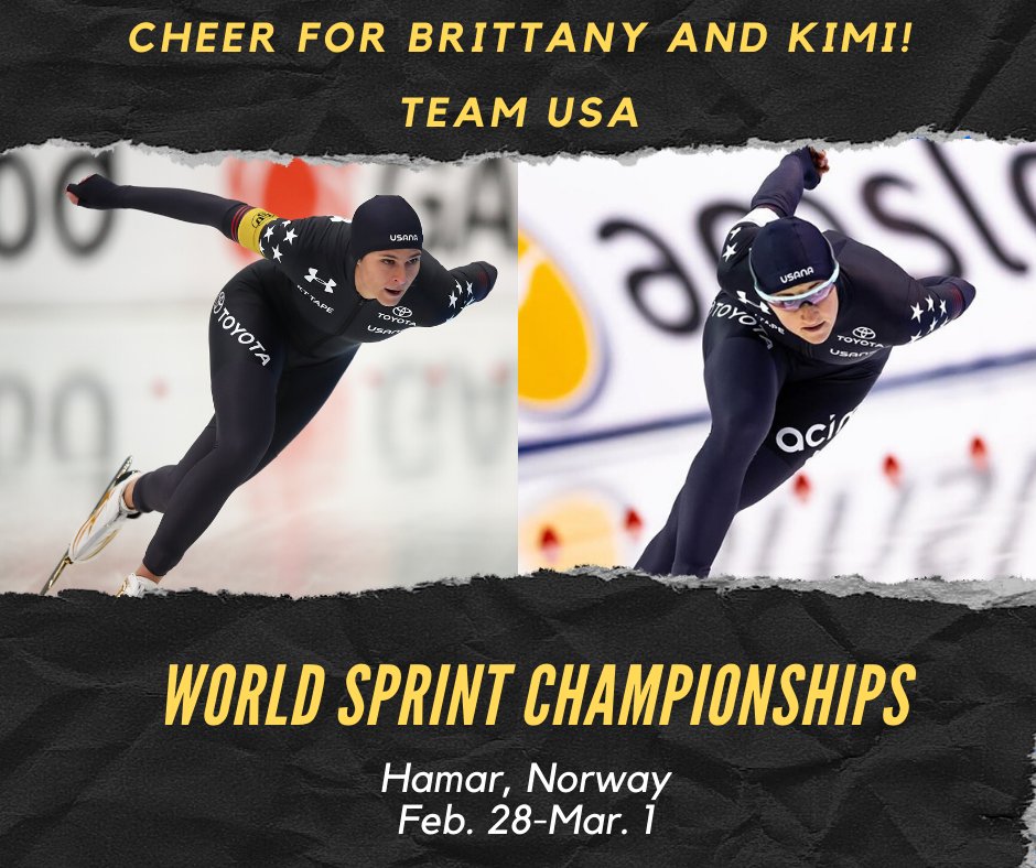 USSpeedskating's tweet image. After the first race at World Sprints, @BrittanyBowe sits in 9th (38.13) and #KimiGoetz is in 13th (38.24). 🇺🇸

#MihoTakagi 🇯🇵 is in the lead with a track record time (37.51).

Next ladies event is the 1st 1000m at 10:53 (MT). 
Results: bit.ly/2PBfb3s