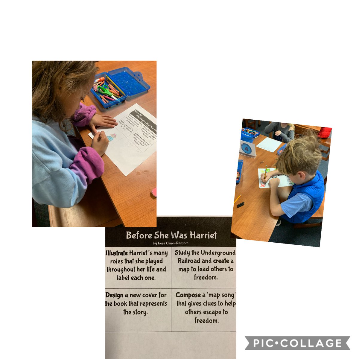 LibraryDis's tweet photo. #BlackHistoryMonth celebrations included a #BeforeSheWasHarriet #MakerMat! I love this story, and their #creativity π€οΈβ¨ππΊοΈπ΅π§π¨ #studentchoice #DISOspreyProud #loudlibraries #studentvoice #criticalthinking @bcsdschools @BCSDTechTeam https://t.co/AzmWHSr6FX