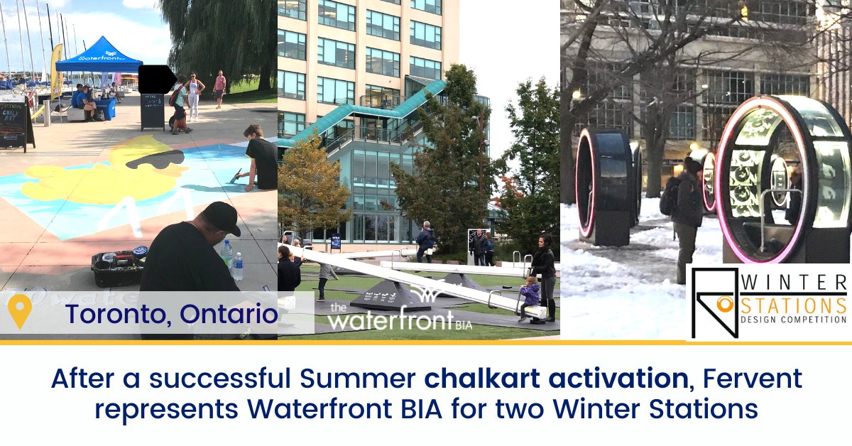 FerventEvents's tweet image. After a successful Summer chalk boardwalk #activation, Fervent is proud to be #staffing the Winter 2019/2020 art installations on the 
@WaterfrontBIA! BA's invite the public to interact with the Winter Station activations. #brandawareness Read about it:  ferventevents.com/portfolio-post…