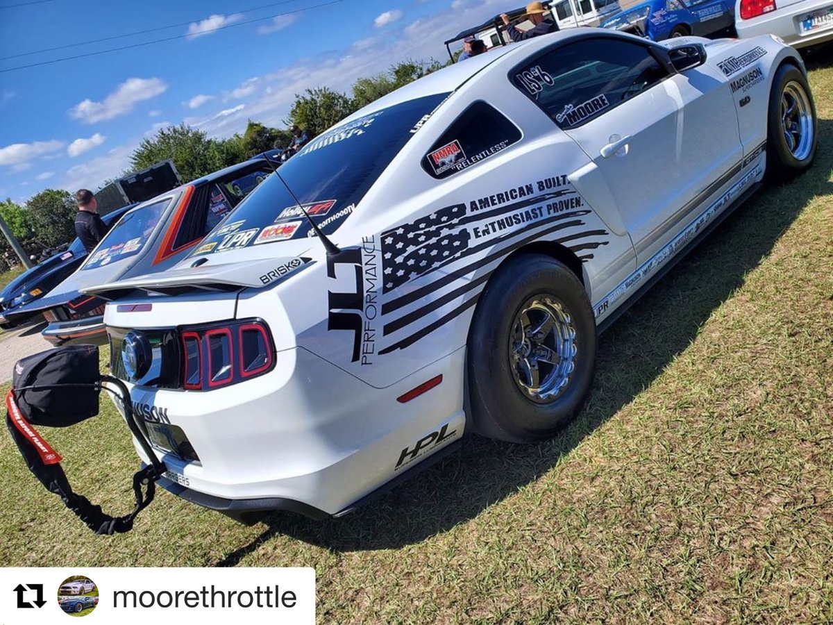 HPLOil's tweet photo. Good lock to Sam Moore racing her beautiful supercharger powered Mustang racing in NMRA Limited Street this weekend! #hploil #springbreakshootout #nmra #limtedstreet https://t.co/q17IGCrUj9