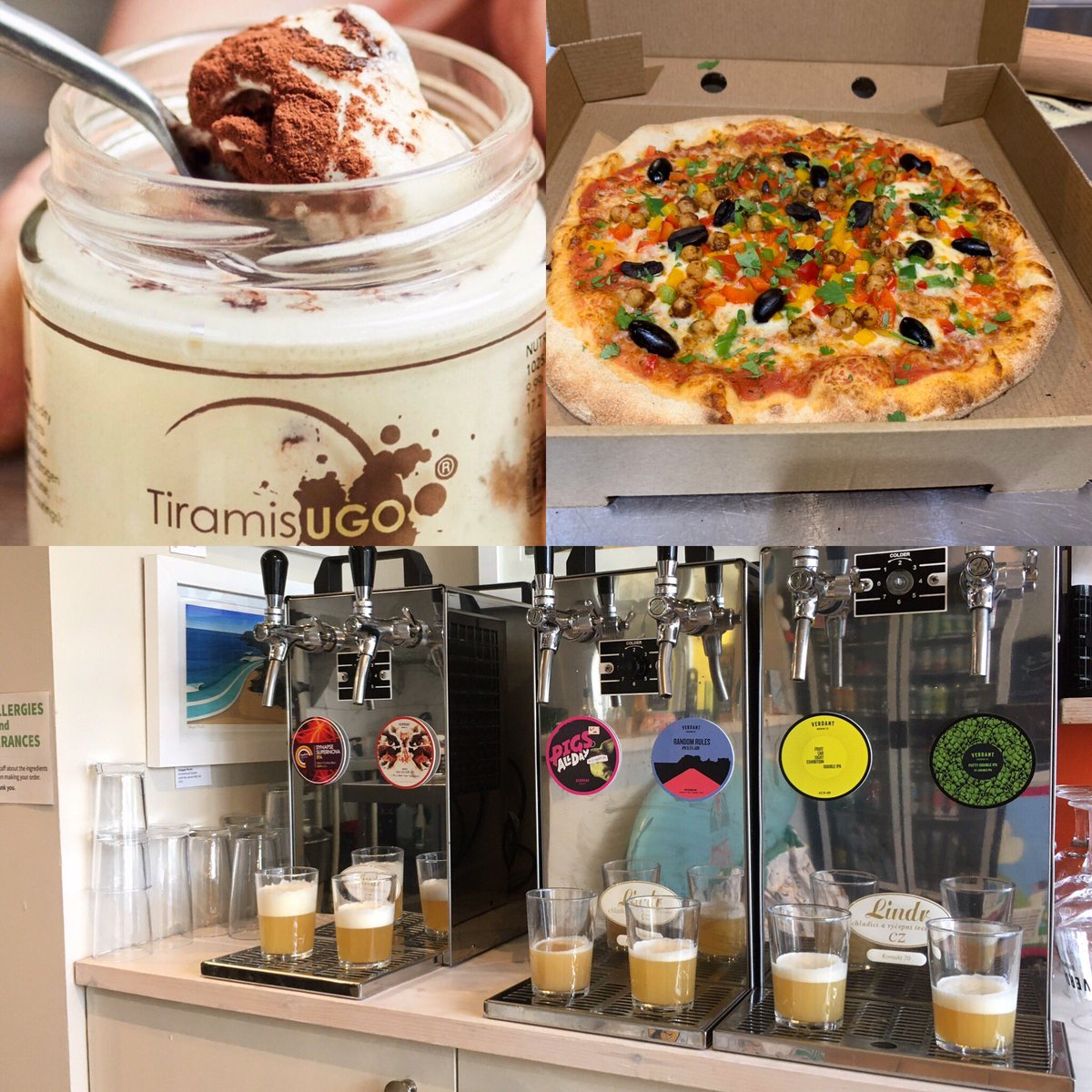 Friday night is looking good! #FridayVibes #pizza #beer