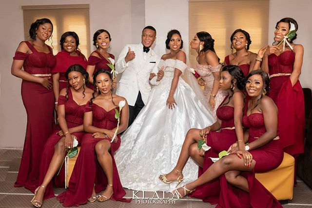 We are all ready to have fun #teegotstunned Bride : @lovelymissmichelle Groom @babajide_stuna Makeup: @oteniaramakeovers Hair @beautybeam14 Photography @klalaphotography Dress @rikaotobyme Planner: @lalapaloozaevents Bridesmaids robes @heerabymab #Bel ... We are all ready to have fun #teegotstunned Bride : @lovelymissmichelle Groom @babajide_stuna Makeup: @oteniaramakeovers Hair @beautybeam14 Photography @klalaphotography Dress @rikaotobyme Planner: @lalapaloozaevents Bridesmaids robes @heerabymab #Bel ...