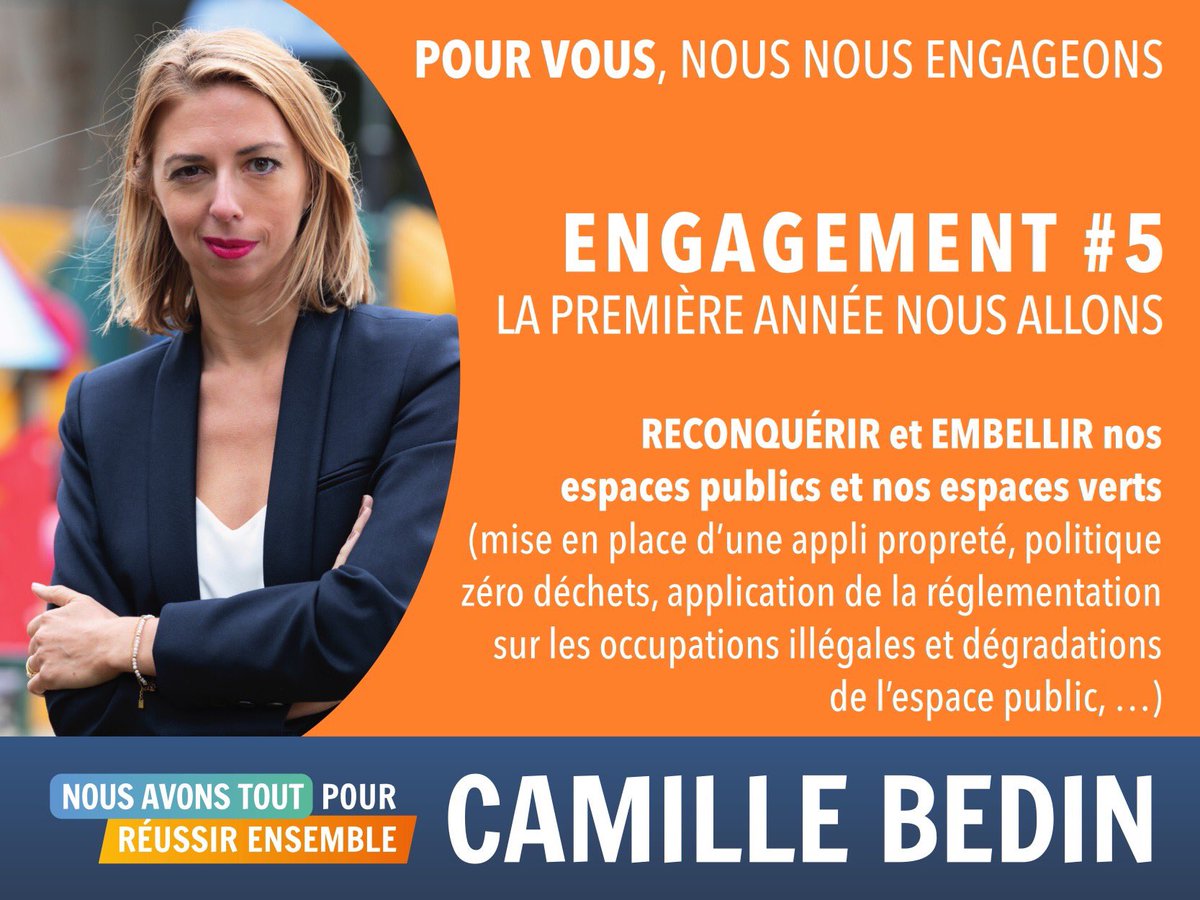 Team_bedin's tweet photo. #ReussirEnsemble nous nous engageons avec @CamilleBedin pour  rester une ville #TerreAccueil mais dans un #environnement propre et #vert #Municipas2020 #StopOuEncre pour le #Changement #Votez https://t.co/TfVTCvWnah