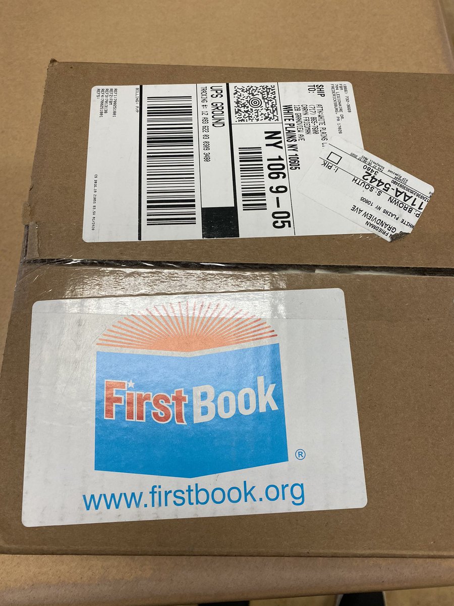Thank you <a href="/FirstBook/">First Book</a> for some great new, diverse reads for my students! Just in time for our units about social commentary and human rights. Thank you to <a href="/WPTApresidents/">WPTA</a> and <a href="/DrJosephRicca/">WPCSDSuper</a> for making this happen! 📚 <a href="/HighlandsMS_WP/">Highlands MS</a> #WPProud #critlit #bookpusher