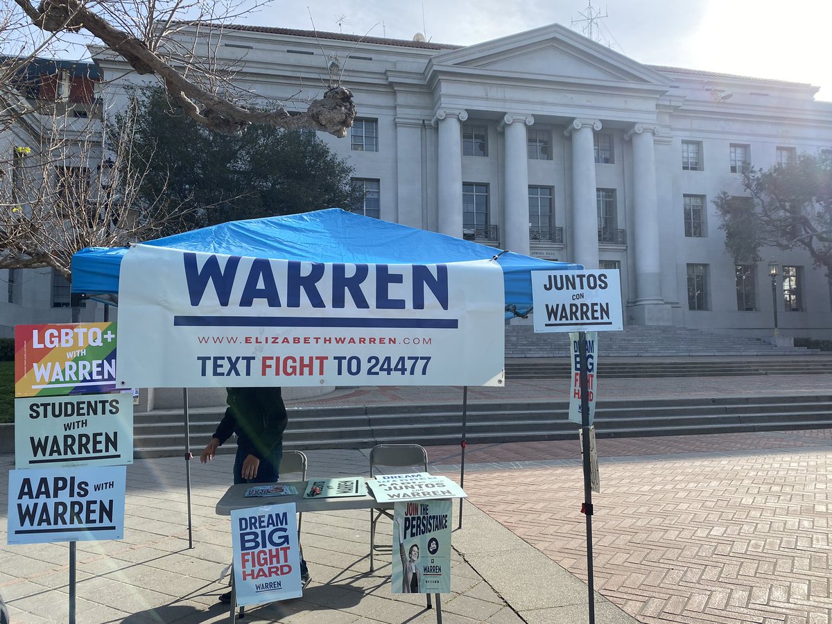 We are ready! 🙌 30 mins free between classes? Come and join us and speak to voters! If you have been sitting in the sidelines, now it is the time! 💪 🗳  #PresidentWarren