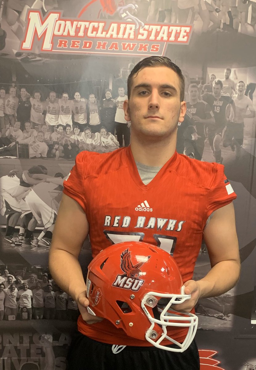 NickMaccarone1's tweet photo. I’m excited to announce that I will be continuing my academic and athletic career and Montclair State University!! I would like to thank my friends and family for getting me to this point in my life! Cant wait for what the future has to hold!! @CoachPalazz @Montclair_FB 🦅🔴⚫️ https://t.co/OcFE60F6px