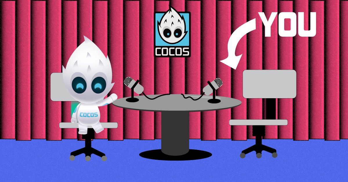 CocosEngine's tweet photo. Are you a #GameDeveloper using Cocos or a service provider looking to share your story about casual, mobile, and #hypercausal games? We are looking for our next interview subjects. Contact us for a chance for people to know more about you! https://t.co/FetOatxrPJ