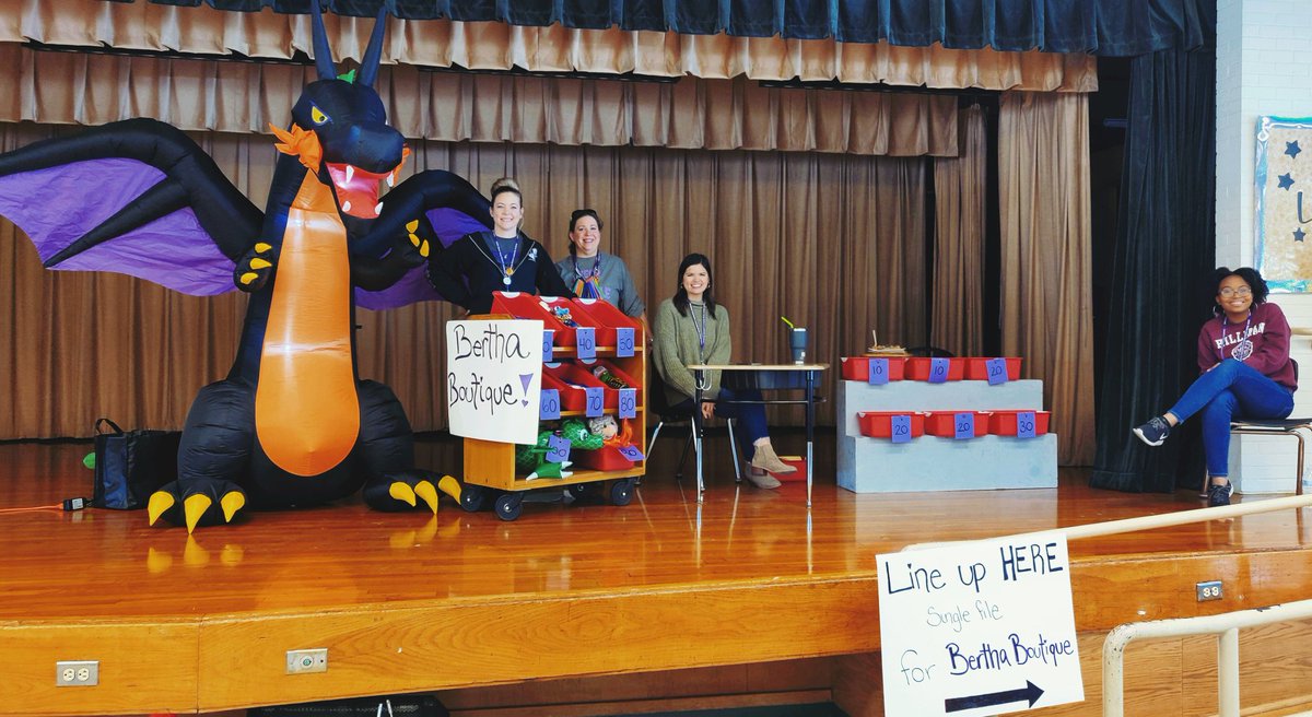 MrsWartel's tweet image. Bertha Boutique! #SadlerMeansSisterhood #FunFriday #RewardsSystem #6thGrade #DragonStrong @SadlerMeansYWLA @CAOrtizYWLA