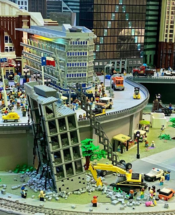 LDCDFW's tweet photo. Don't worry everyone! Our Leaning Tower might be a little demolished but it's still standing for now! https://t.co/ekBJouwtIP