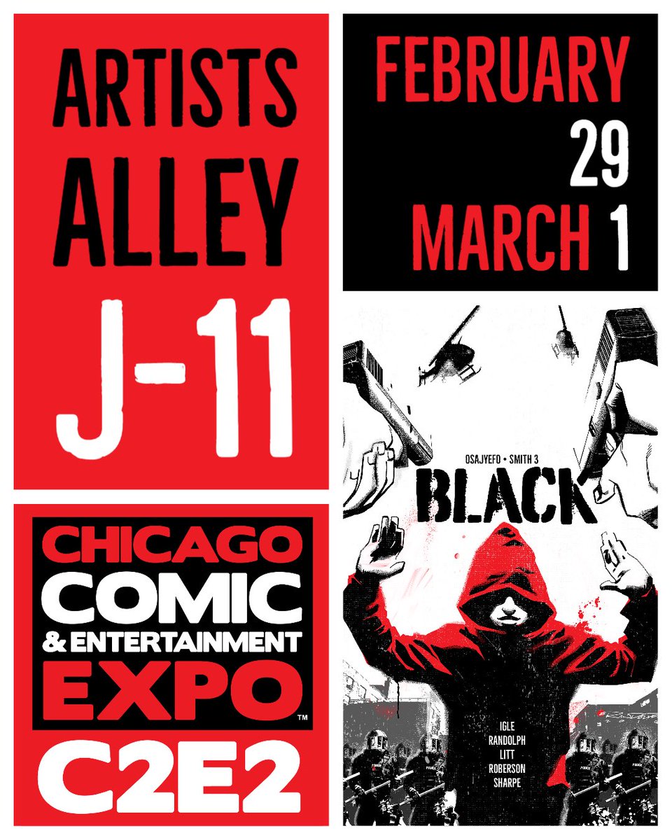 BLACKthecomic's tweet photo. #CHICAGO! We are here at #C2E22020 — and it’s cold AF! 🥶 https://t.co/68qwDRZrG6