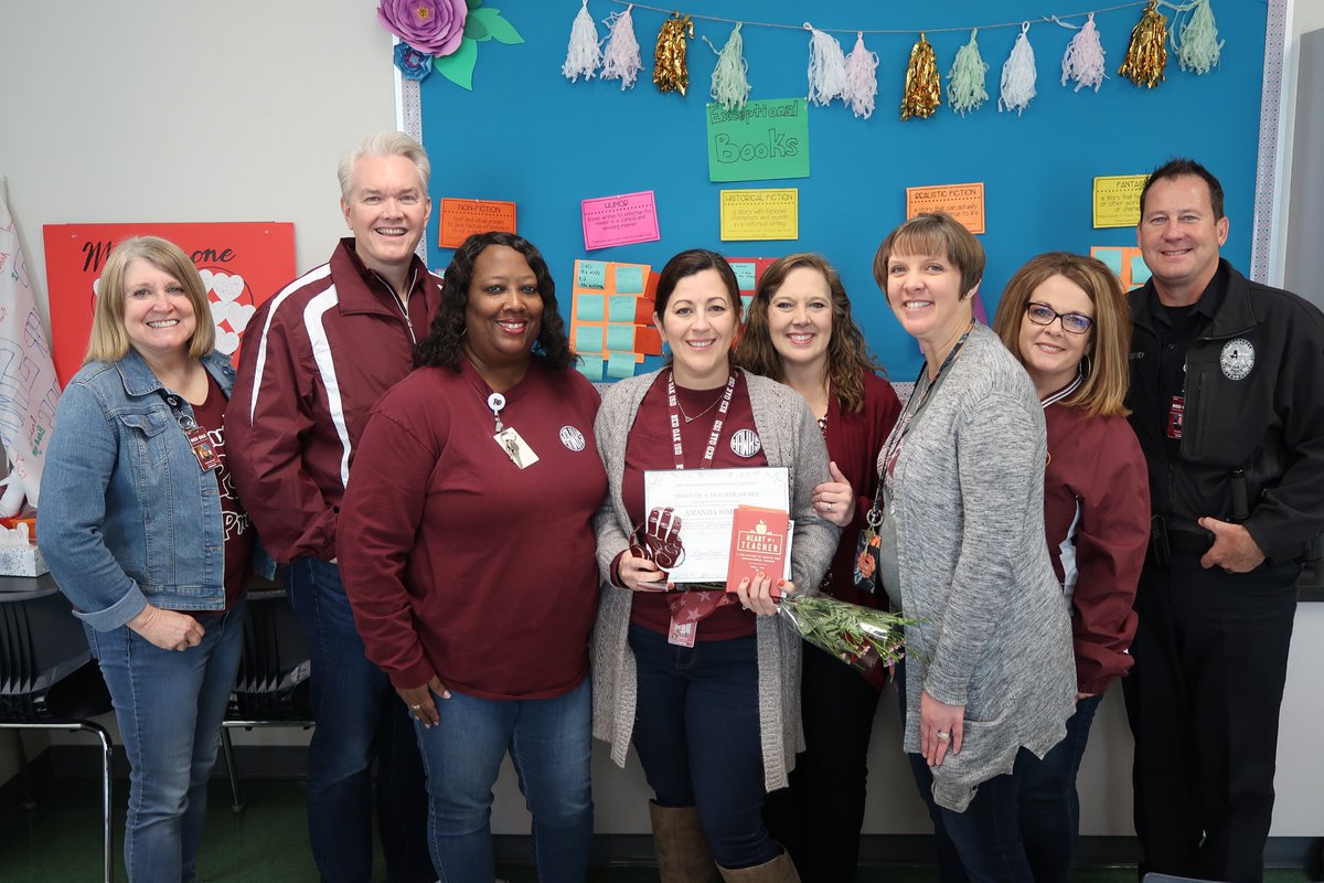 redoakisd's tweet photo. Congratulations to the #ROISD February Heart of a Teacher Award recipients! We appreciate all of our ROISD teachers and their service and dedication to their students! #4Talons https://t.co/cTLErNyHWl