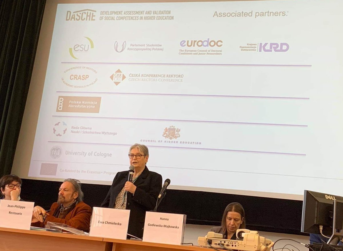 beatazwie's tweet photo. It was a great pleasure to attend the #Dasche final conference and speak about developing social competences in doctoral programmes or schools and the future of PhD studies on behalf of #Eurodoc. https://t.co/yBLqkLjvPH