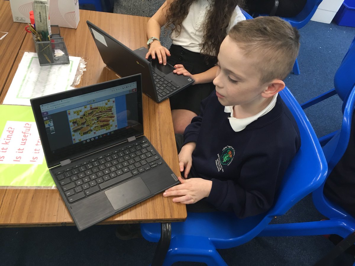 SpringCottagePS's tweet image. It was #SpringCottage5L’s turn to try their hand at creating their own game in our #SpringCottageICT lesson today. They absolutely loved it! @purpleMash