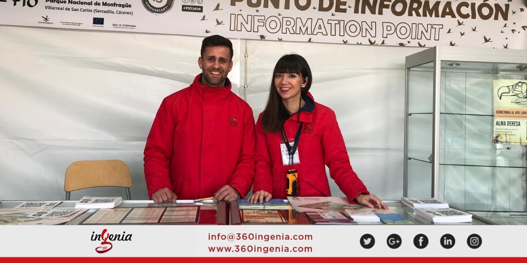 360Ingenia's tweet photo. 🦅 #FIO2020🦉

Estamos en📍#VillarrealSanCarlos con nuestro servicio de Azafato/a para 🤝 @Extremadura_tur - @FEVAL_ en #FIO2020 🕊🦩

Accede a nuestra #web 📲 https://t.co/750TQbf7G4 https://t.co/FEWGZDMgrp