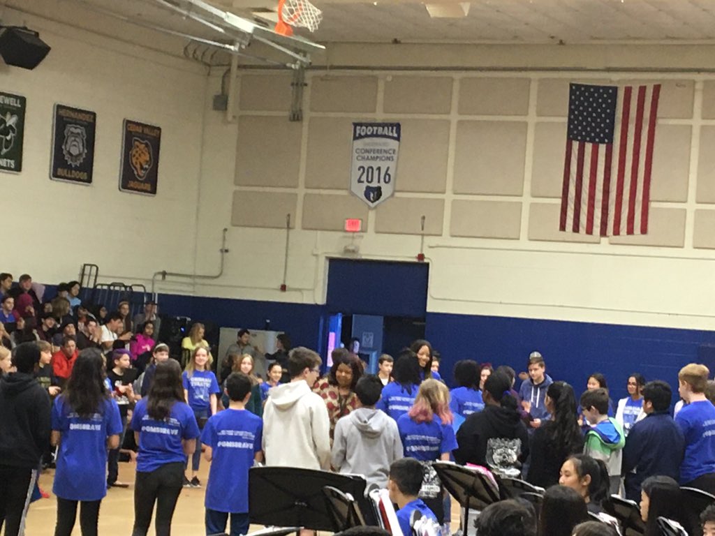 Grisham honors Ms.Speaks at the Black History Celebration with words and a Circle of Caring. Ms.Speaks is loved by all and her work is highly respected.