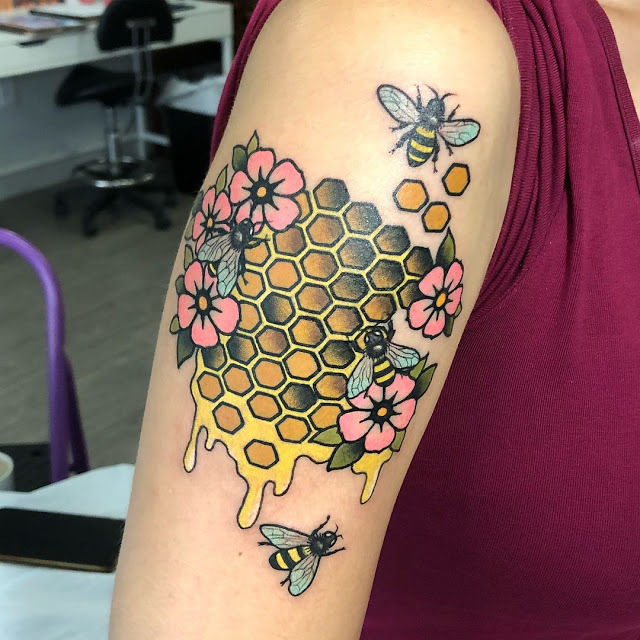 20 Inspiring Bee Tattoo Designs In 2023  Styles At Life