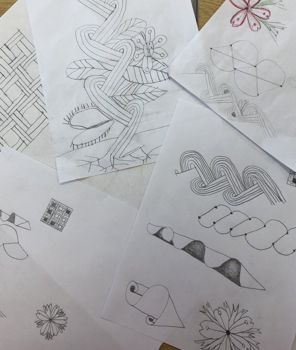 Finishing off our week with a little zentangle in GLE!