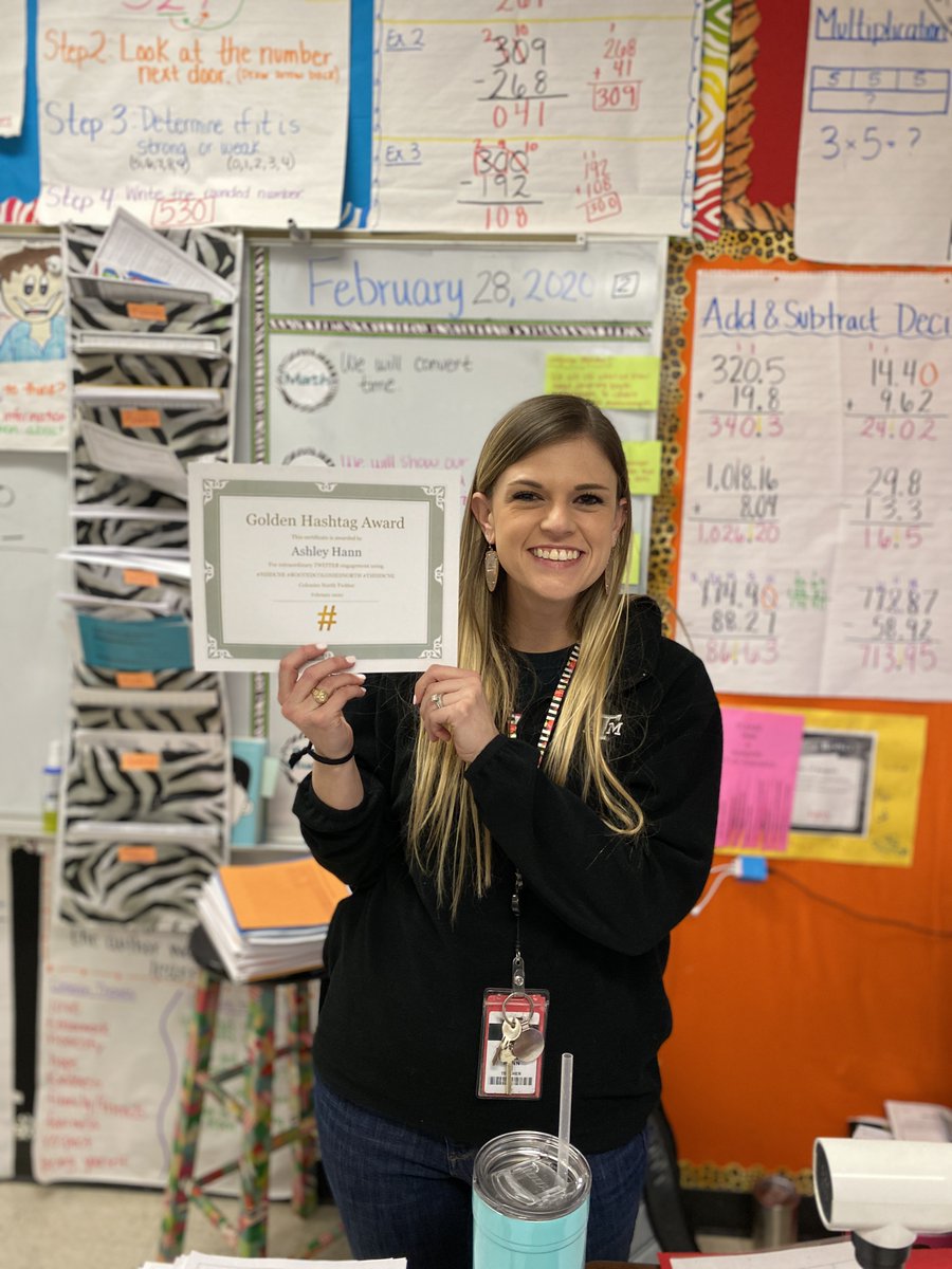 Congratulations to 
@ashleyhann4 
 for earning this month's #goldenhashtag award! Keep up the great work. #thisiscne #rootedcoloniesnorth #nisdcne 
@NISDCNE