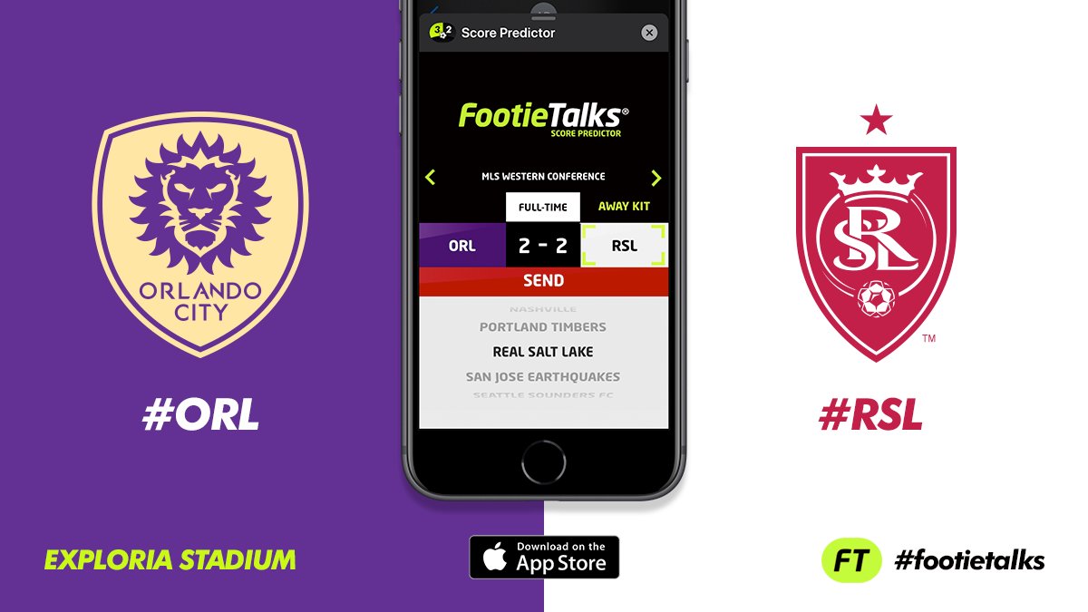 footietalks's tweet photo. 🇺🇸The #MLSIsBack! Get your #predictions ready!
.
👉https://t.co/9Gxn5b2JcM
.
⚽#ORLRSL
🏆#MLS25
.
Download #FootieTalks #ScorePredictor #FREE
.
#soccer #futebol #App #follow #ORLANDO #ORL #RSL #OrlandoCity #RealSaltLake #RealSL #Follotrick #Footietalks #fans #soccerfans #MLS https://t.co/cmXv7SxZKq