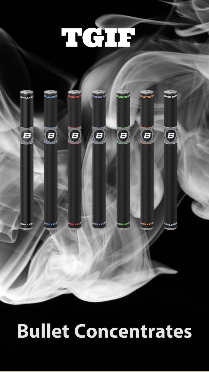 Go2Bullet's tweet image. It's Friday, and after a long week enjoy yourself with #bulletconcentrates #cartridges🌐We hope you’re ready for the weekend✌️❤️#bringiton #tgif#vapeanywhere#hitslikeadab#marijuana#thc#cannabis#420#stoners #fueledbythc#edibles#edible#dispensary#budtender#bulletconcentrates