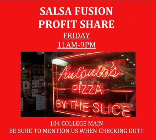 Enjoy a slice of pizza while supporting our amazing organization!