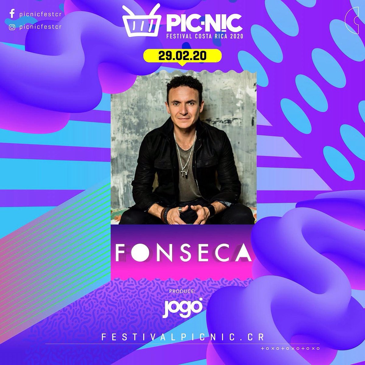 Fonseca's tweet photo. Mi querida Costa Rica🇨🇷 nos vemos mañana en el @PicnicFestCR en San José! Pura Vida mi gente!!🤟🏼 https://t.co/R4OTgDIELh