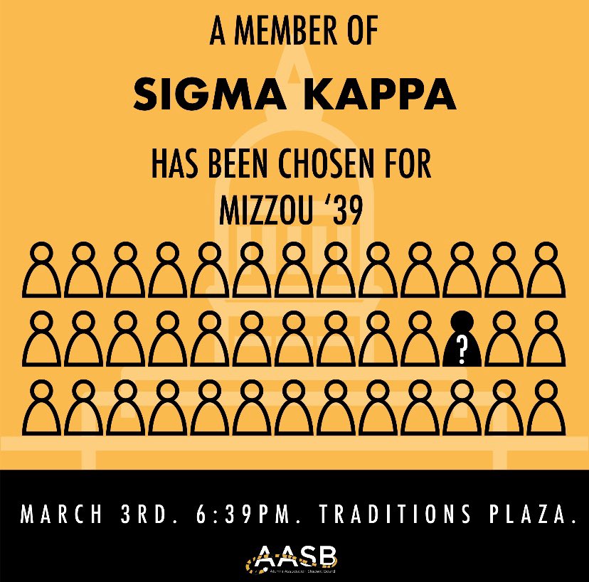 HUGE congratulations to one of members for being chosen for Mizzou ‘39!!! <a href="/MSAmizzou/">MSA</a>