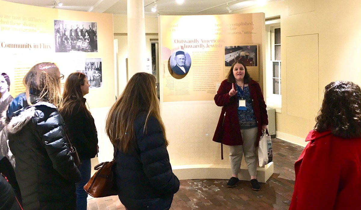 MidStatesCSS's tweet photo. Our Friday field excursion at #MSCSS20 got off to fascinating start at the @jewishmuseummd, exploring their exhibits on Lombard street, scrap, and their amazing historic synagogue. https://t.co/OHYs5sPbfy