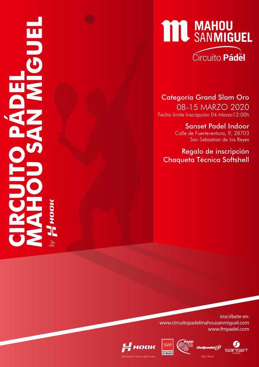 padelworldpress's tweet photo. ¡ESTRENO EN 2020! 

El Circuito Mahou San Miguel arranca este nuevo año con una prueba Grand Slam Oro.

https://t.co/9IxeNpAAEF https://t.co/DlHiUe4VJr