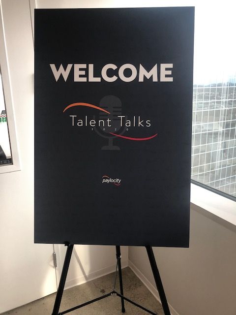 PCTYCareers's tweet photo. Our Talent Acquisition team held their first annual Talent Talks. The team worked with @MTa_Learning from the UK on team building and collaboration. 🍎 🍊 🎙️ #insidePaylocity #Talent #PCTY #TalentTalks https://t.co/njvO4f93UN