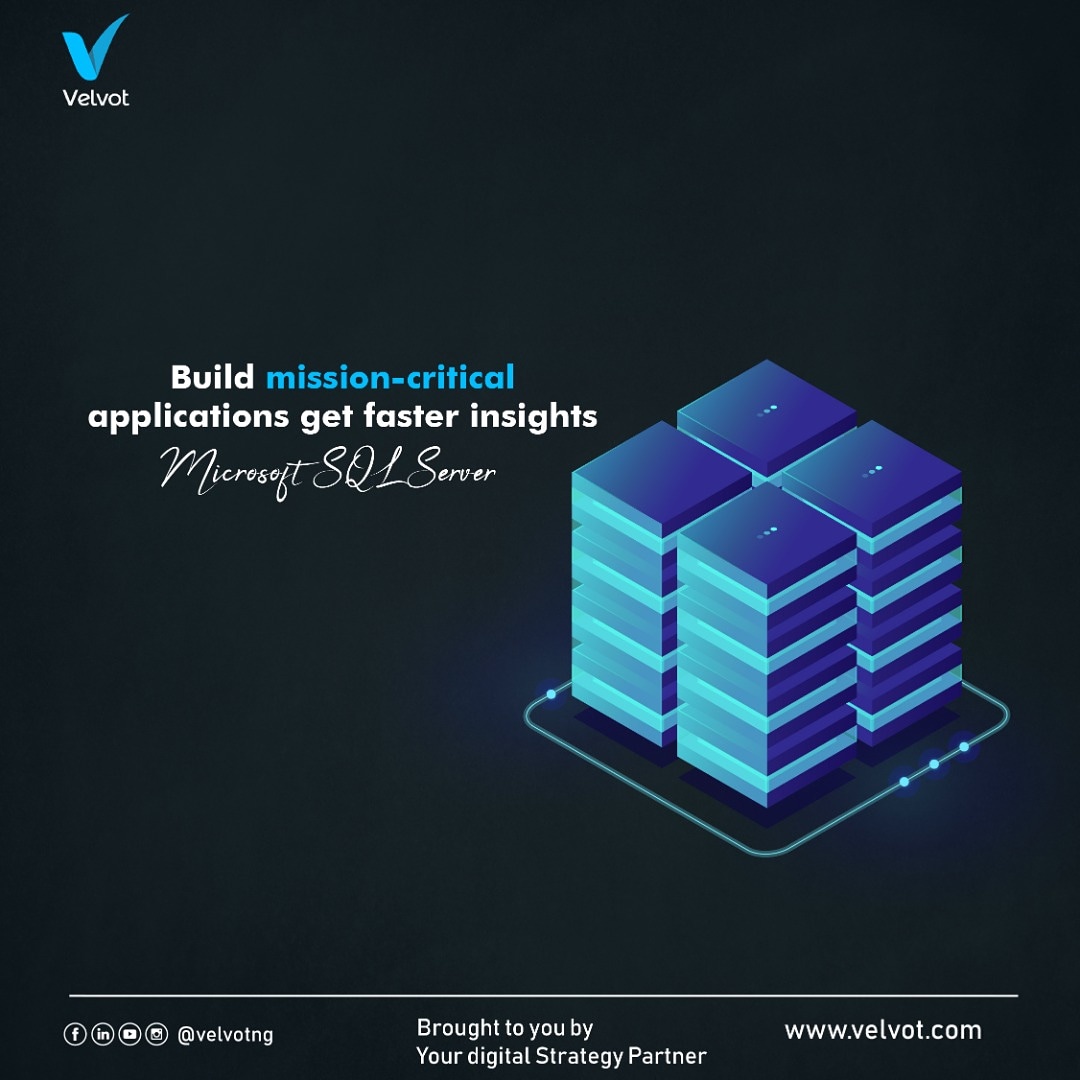 For any business to thrive and succeed in the digital economy, it's so Important you build mission critical applications 

#velvotng #microsoftSQLserver #digitaltransformation
#digitalstrategypartner 
#Digitaleconomy #tgif
#coronavirusnigeria 
#uhurumustgo