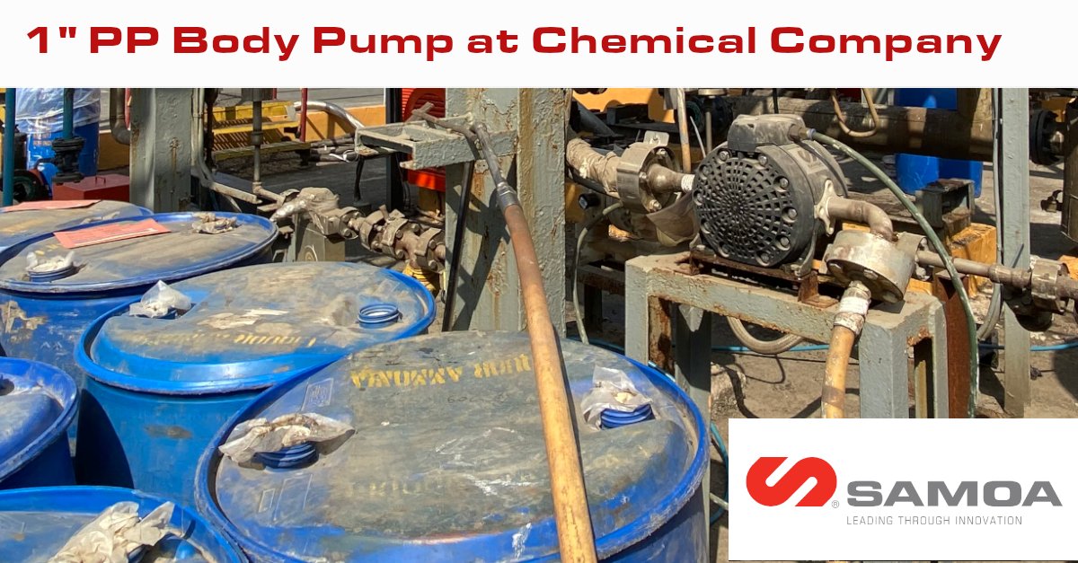 SAMOA Industrial on Twitter "📢 Polypropylene body DF100 pump dispensing ammonia from 200l