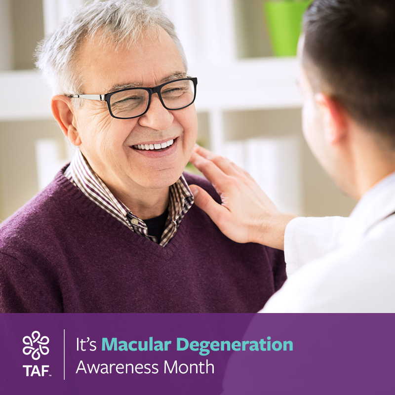 AssistanceFund's tweet photo. February is Macular Degeneration Awareness Month. Macular degeneration affects the eye, causing vision loss for millions of Americans. We stand with @MacularHope and all those who are working toward a cure. #TAFCares #YouHaveTAF https://t.co/9o7B9NxWeY