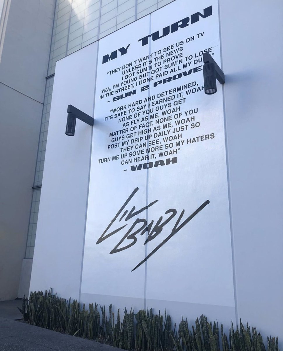 Creat1ve's tweet photo. It’s your turn @lilbaby4PF! 🔥
So proud of the work we all as #CapitolFamily put into this project!
Honored to have to have helped by designing the window clings and lyric wall mural up now on Vine Street! 👨🏽💻
#MyTurn, out now! 🐐 https://t.co/EmTIi2NxmM