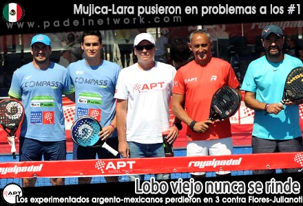PadelNetwork's tweet photo. Nunca des por vencido a un viejo lobo, aunque le digan Pollo. Los argento-mexicanos Lara-Mujica se plantaron ante los #1 Flores-Julianoti para caer en 3 bajo el intenso sol de Acapulco, donde también mostraron sus garras los veteranos Lasaigues-Nanni +info https://t.co/NJZffeIq44 https://t.co/CYUm820cup