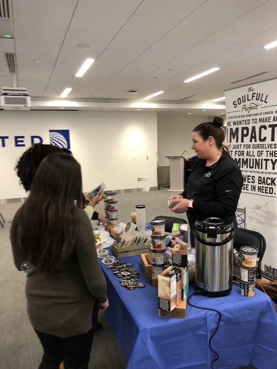 ssimonson10's tweet photo. Lots of engagement at this month’s uIMPACT event: headshots, blood pressure checks, and oatmeal samples from #thesoulfulproject, also sold at the airport and grocery stores across the region @EWRmike @cathy_innocenti @mobilizenj https://t.co/kPImY1d62D