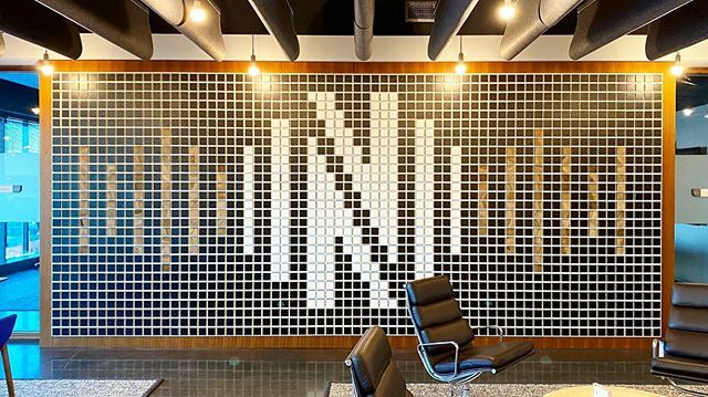 stericdesign's tweet photo. love the @gresham_smith cube wall showing support for @nashvillesc’s first game tomorrow. 
Who will I see out there?

such a fun (and exhausting) project designing, building, and installing this customizable wall for their reception area back in 2017. 📸: Chris Hoal

#StericD… https://t.co/FQs1iI0smu