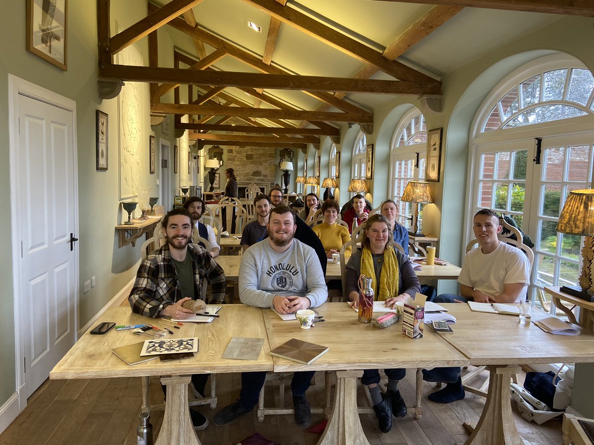 MichaelMMancini's tweet photo. What a great morning talking to the #buildingcraft students from the @PrincesFound 
Thank you to Christian and @Dumfries_House for being great hosts.
#theprincesfoundation #princesfoundation #buildingcraft #craftskills #joinery #stonemason #thatching #timber 
#education https://t.co/R2i9RlgEkC