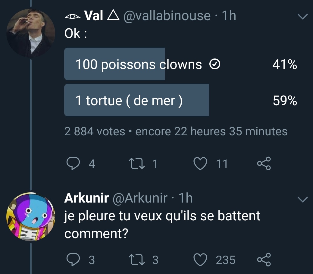 Arkunir's tweet photo. Je suis en larmes gloire à la personne qui a inventé la fonction sondage sur Twitter https://t.co/qtXo44VAF3