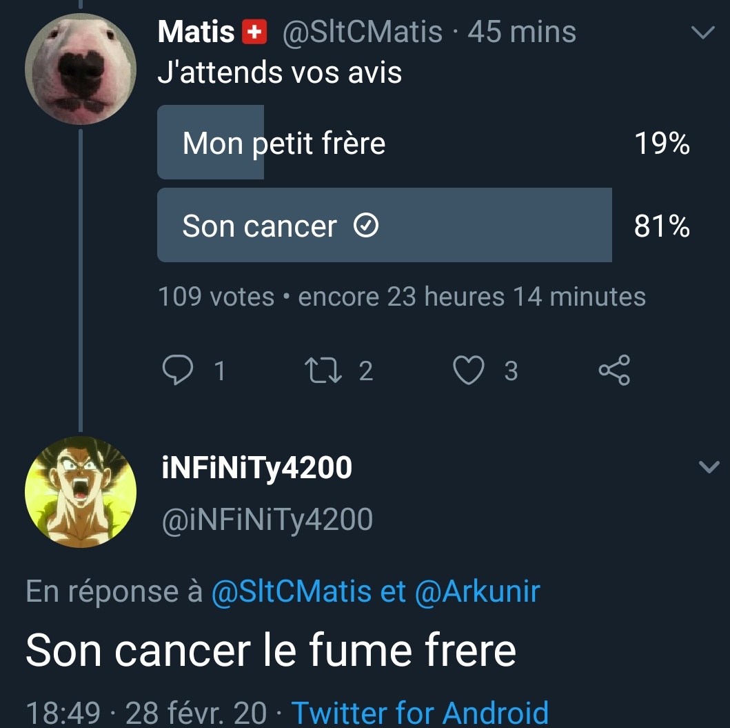 Arkunir's tweet photo. Je suis en larmes gloire à la personne qui a inventé la fonction sondage sur Twitter https://t.co/qtXo44VAF3